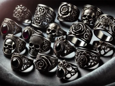 Black Gothic Rings for Women