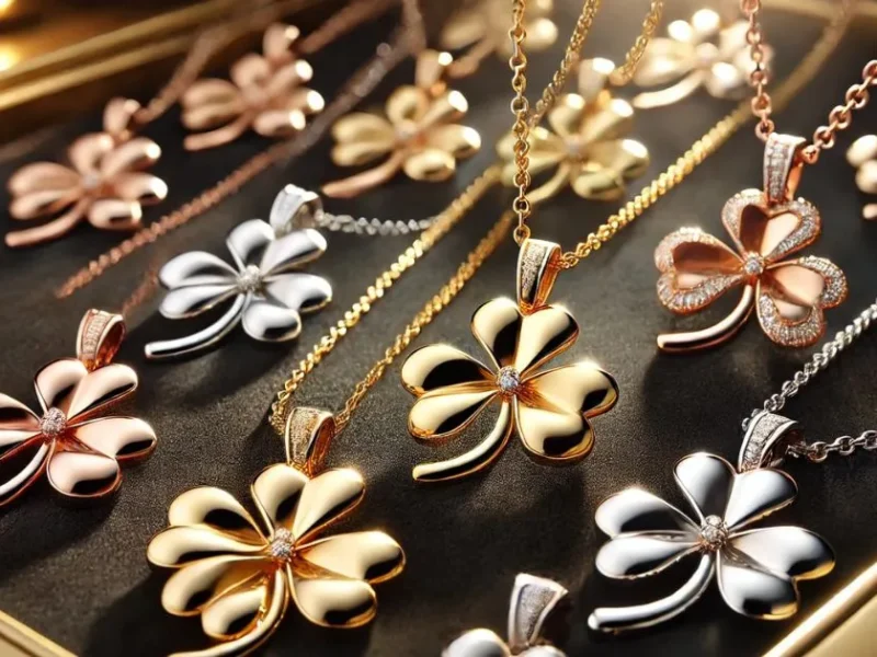 a group of necklaces with flowers