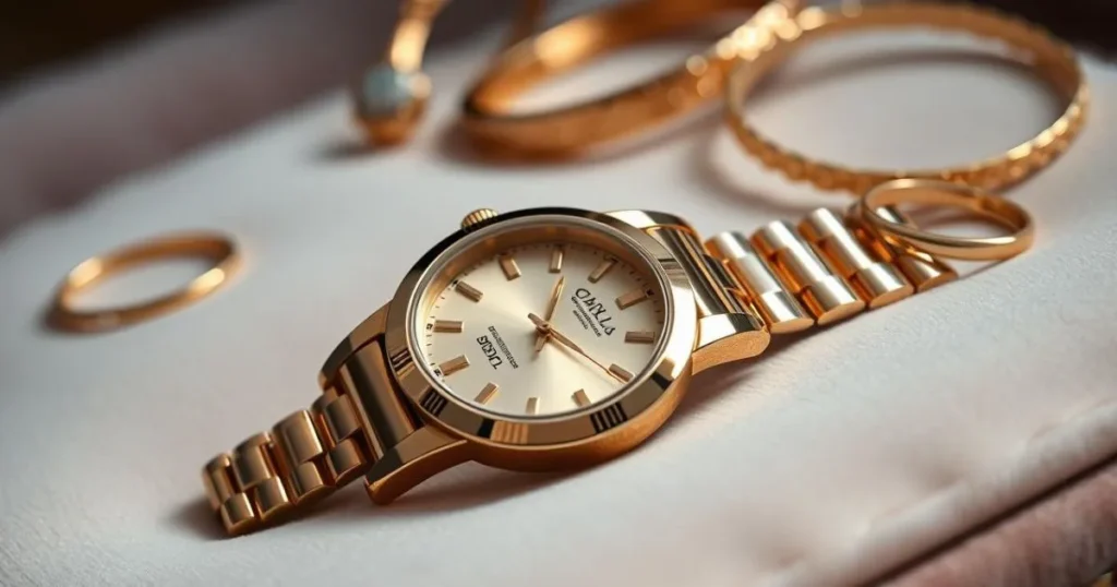 gold watch women​